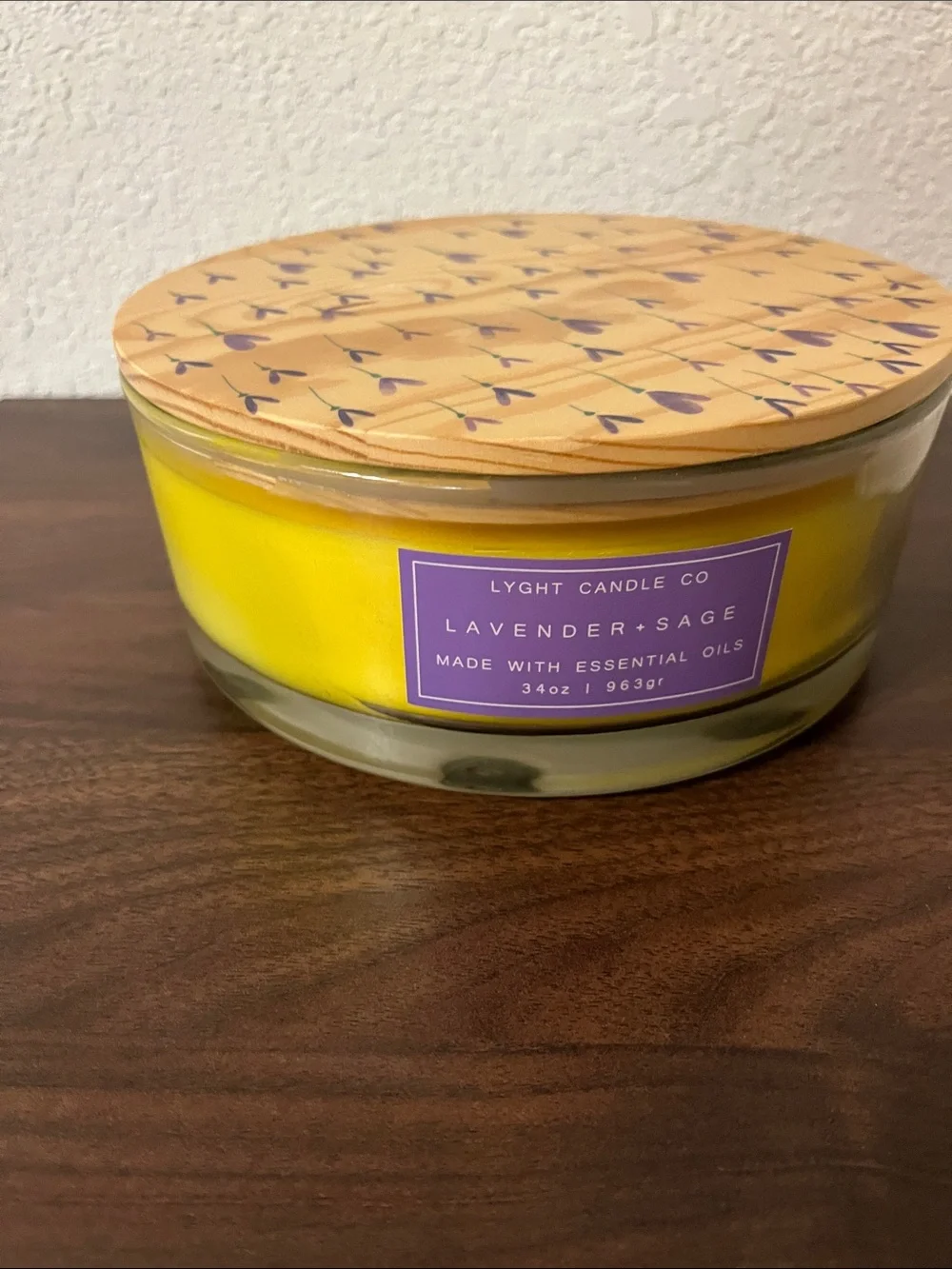 Lyght Candle Co Lavender + Sage Scented Candle 34 oz